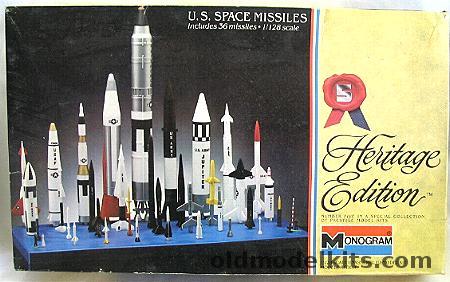 Monogram 1/128 US Space Missiles - Titan II / Atlas / Minuteman II / Thor / Hound Dog / Corporal / Nike Hercules / Sergeant / Nike Ajax / Poseidon / Honest John / Terrier / Lacrosse / ASROC / Rat / Sparrow / Bullpup / Falcon / Redstone / Jupiter / Spartan & More, 6055 plastic model kit